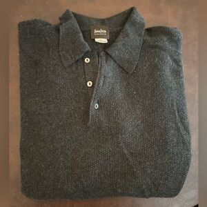 Neiman Marcus Exclusive 100% Cashmere Collared Sweater - Size XXL